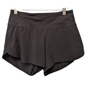 Lululemon Speed Up Short Long 4" Black Size 4Tall Running Yoga Athleisure Sporty